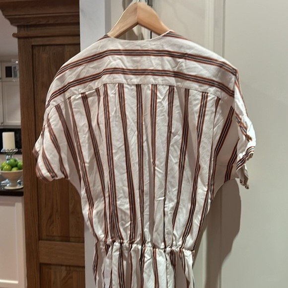 Maje Pieni Striped V-Neck Twill Jumpsuit ( 38 ) 6 - Picture 6 of 15